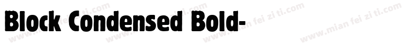 Block Condensed Bold字体转换